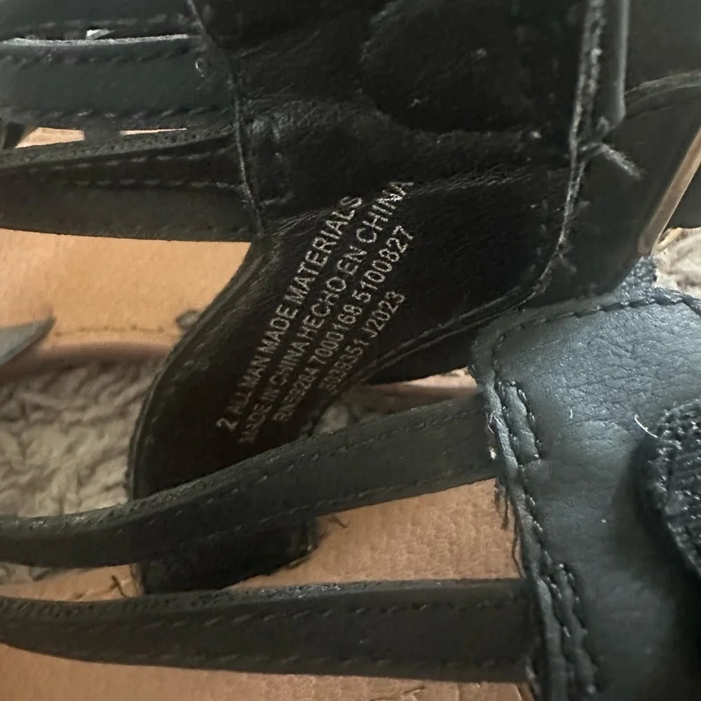 Kids Black Sandals